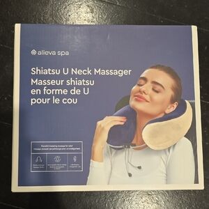 Shiatsu U Neck Massager - Blue and Cream